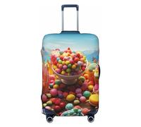 LPSRTWE Reisegepäckhülle, kratzfest, elastisch, dick, Gepäckschutz, waschbar, für Süßigkeiten, Poster, Kofferhülle, passend für 45,7 - 81,3 cm (18 - 32 Zoll) Gepäck, Schwarz , L