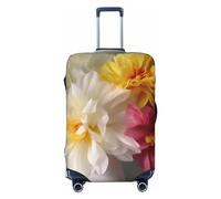 LPSRTWE Reisegepäckhülle, kratzfest, elastisch, dick, Gepäckschutz, waschbar, künstliche Blumen, Kofferhülle, passend für 45,7 - 81,3 cm Gepäck, Schwarz , XL