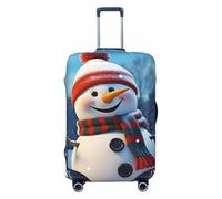 LPSRTWE Reisegepäckhülle, kratzfest, elastisch, dick, Gepäckschutz, waschbar, Motiv: Schneemann, passend für 45,7 - 81,3 cm (18 - 32 Zoll) Gepäck, Schwarz , XL