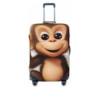 LPSRTWE Reisegepäckhülle, kratzfest, elastisch, dick, Gepäckschutz, waschbar, niedlicher Affe, Kofferhülle, passend für 45,7 - 81,3 cm Gepäck, Schwarz , L