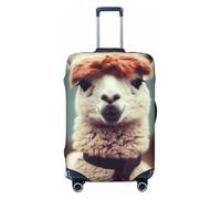 LPSRTWE Reisegepäckhülle, kratzfest, elastisch, dick, Gepäckschutz, waschbar, niedliches Alpaka-Kofferhülle, passend für 45,7 - 81,3 cm Gepäck, Schwarz , M