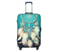 LPSRTWE Reisegepäckhülle, kratzfest, elastisch, dick, Gepäckschutz, waschbar, weiß, Traumfänger, Federkofferhülle, passend für 45,7 - 81,3 cm Gepäck, Schwarz , M