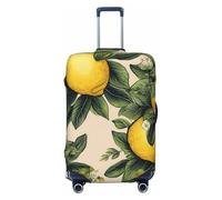 LPSRTWE Reisegepäckhülle, kratzfest, elastisch, dick, Gepäckschutz, waschbar, Zitronengelb, passend für 45,7 - 81,3 cm (18 - 32 Zoll) Gepäck, Schwarz , L