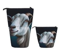 LPSRTWE Teleskop-Federmäppchen, Hello-Brille, Flamingo-Stiftehalter, Stehendes Federmäppchen, niedlicher Ständer, Organizer, Pop-Up-Kosmetiktasche mit Reißverschluss, tragbares Federmäppchen für Büro