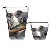 LPSRTWE Teleskop-Federmäppchen, Hello-Brille, Flamingo-Stiftehalter, Stehendes Federmäppchen, niedlicher Ständer, Organizer, Pop-Up-Kosmetiktasche mit Reißverschluss, tragbares Federmäppchen für Büro