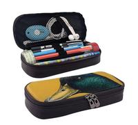 LPWTYCBV Mallard Duck bedrucktes Leder-Federmäppchen mit Reißverschluss ist sehr geeignet für den täglichen Gebrauch., Schwarz , Eine Größe, Kosmetiktasche