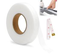 LPZMPZ 64M x 2CM Saumband zum Aufbügeln Waschfest, Bügelband für Vorhänge zum Kürzen, Nahtband zum Aufbügeln, Gardinen Kürzen ohne Nähen, Hemming Tape mit Maßband für Textilien, Hosen, Gardinen