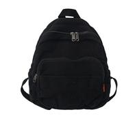 LQHYDMS Schulrucksack Canvas Frauen Kleiner Rucksack Vintage Feminina Schule Mini Rucksack Frauen Bagpack Weibliches Solides Mädchen-schwarz