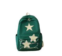 LQHYDMS Schulrucksack Sweet All Match Star Rucksäcke Japanische Frauen Streetwear Ästhetische Schultaschen Hohe Kapazität Kawaii Rucksack Studenten-grün