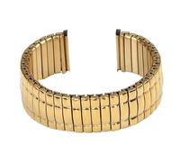 LQXHZ 12 Mm 14 16 18 20 Dehnbares Uhrenarmband Aus Edelstahl, Elastisches Metallband, Zubehör For Herren- Und Damenarmband(Gold,18mm)