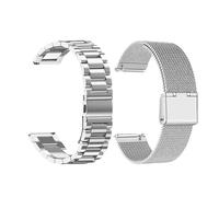 LQXHZ 14 16 18 20 22 24 Mm Schnellverschluss-Uhrenarmband Aus Edelstahl Und Milanaise, Ersatz For Wasserdichtes Uhrenarmband(2pcs-Silver,20mm)