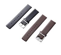 LQXHZ 16 Mm 18 Mm 20 Mm 22 Mm 24 Mm, Weiches, Ultradünnes Uhrenarmband Aus Kalbsleder, Metallschnalle For Uhrenarmbandzubehör(Black,16mm)