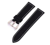 LQXHZ 18 20 22 24 Mm Breite, Mattes Uhrenarmband Aus Rindsleder, Hochwertige Armbanduhr-Lederbänder, Uhrenzubehör, Kompatibel Mit PAM(Black,18mm)