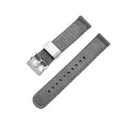 LQXHZ 18 Mm 20 Mm 22 Mm 24 Mm Dickes Uhrenarmband Aus Canvas-Nylon Mit Schnellverschluss For Herren Und Damen(Grey,24mm)