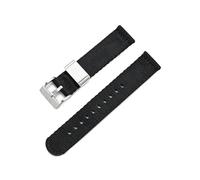 LQXHZ 18 Mm 20 Mm 22 Mm 24 Mm Dickes Uhrenarmband Aus Canvas-Nylon Mit Schnellverschluss For Herren Und Damen(Black,24mm)
