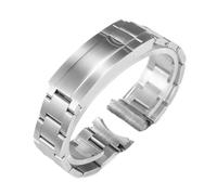 LQXHZ 20 Mm 21 Mm Armband Kompatibel Mit Rolex SUBMARINER DAYTONA Faltschließe Uhrenarmband 904L Edelstahl Uhrenarmband Zubehör (Color : Matte silver, Size : 21mm No logo)