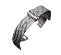 LQXHZ 20mm 22mm Mesh Edelstahl Uhrenarmband Kompatibel Mit Omega 007 For Seamaster 300 Armband Faltschließe Herren Business Stahl Metallband(Silver,20mm)