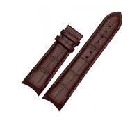 LQXHZ 22 Mm 23 Mm 24 Mm Echtleder-Armband Mit Gebogenem Ende, Kompatibel Mit Tissot Uhrengürtel 1853 COUTURIER T035627A T035407A T035439 Herrenarmband(Brown-no buckle,22mm)