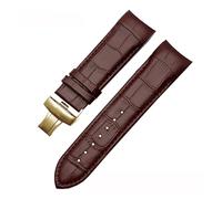 LQXHZ 22 Mm 23 Mm 24 Mm Echtleder-Armband Mit Gebogenem Ende, Kompatibel Mit Tissot Uhrengürtel 1853 COUTURIER T035627A T035407A T035439 Herrenarmband(Brown-gold,23mm)