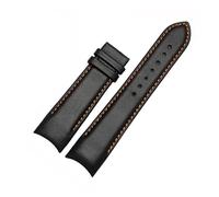 LQXHZ 22 Mm 23 Mm 24 Mm Echtleder-Armband Mit Gebogenem Ende, Kompatibel Mit Tissot Uhrengürtel 1853 COUTURIER T035627A T035407A T035439 Herrenarmband(Oragne line-no BK,23mm)