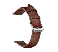 LQXHZ Alligator Armband 18mm 20mm 22mm Echtes Leder Straps For Männer Uhr Armband Rindsleder Frauen Uhr Zubehör Gürtel(Brown-Brown Stitch,20mm)