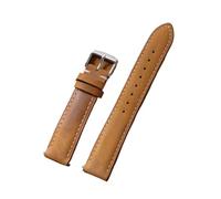 LQXHZ Echtes Kalbslederarmband Business-Uhrenarmband 14/16/18/20/22/24 Mm Nähte Braune Riemen(Yellow Brown,20mm)