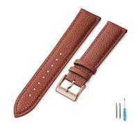 LQXHZ Echtes Leder Uhrenarmband 16mm 18mm 20mm 22mm Gurt For Mann Frauen Handgelenk Uhrenarmband(LightBrown-RG,22mm)