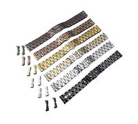 LQXHZ Edelstahl-Uhr-Uhr-Band 12mm 14mm 16mm 18mm 19mm 20mm 21mm 22mm 23mm 24mm Strap Armband gebogene Ende Watch Strap Ersatz(Gold,24mm)