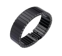 LQXHZ Elastisches Armband 14 mm 16 mm 18 mm 20 mm 22 mm Edelstahlarmband Metallarmband Ersatzarmband(Black,18mm,L (Min 155mm))
