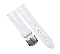 LQXHZ Ersatz-Uhrenarmband Aus Leder For Damen Und Herren, 12 Mm, 14, 16, 18, 20, 22(White-BK,14mm)
