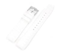 LQXHZ Gummiband 20mm 22mm 18 19 21 Sport Tauchen Silikon Uhrenarmband(White,20mm)