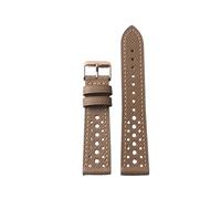 LQXHZ Handgefertigtes Rindslederarmband Der Obersten Schicht, 18 19 20 21 22 MM Schwarz Grau Braun Atmungsaktives Lederarmband, Weiches Vintage-Herrenarmband(B rose gold Buckle,18mm)