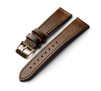 LQXHZ Handgefertigtes Vintage-Armband, gebürstete Farbe, 18, 19, 20, 22 mm, weich und angenehm zu tragen, Schnellverschluss-Uhrenarmband(B rose gold buckle,22mm)