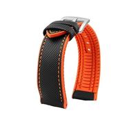 LQXHZ Kompatibel mit Breitling. Kompatibel mit Omega(Black Orange silverA,22mm)