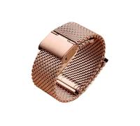 LQXHZ Mesh Edelstahl Uhrenarmband 18mm/20mm/22mm/24mm Armband Damen(Rose Gold,20mm)