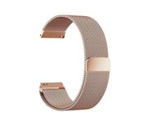 LQXHZ Mesh Milanese Loop Uhrenarmbänder Band 16mm 18mm 20mm 22mm 4 Farben Armband Magnetverschluss Handschlaufe(Rose Gold,20mm)