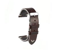 LQXHZ Neue Ölwachs Leder Uhrenarmband 18mm 20mm 22mm Vintage Uhrenarmband Schwarz Blau Braun Verfügbar Handgemachte Uhrenband Zubehör(Red brown,18mm)