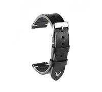 LQXHZ Neue Ölwachs Leder Uhrenarmband 18mm 20mm 22mm Vintage Uhrenarmband Schwarz Blau Braun Verfügbar Handgemachte Uhrenband Zubehör(Black,20mm)