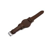 LQXHZ Retro Handmade Herren Armbanduhrarmband 20mm 22mm 24mm Leder Manschette Uhr Armband Gelb Blau Schwarz Grün Rote Farbe Uhrenarmband(Coffee-1,18mm)