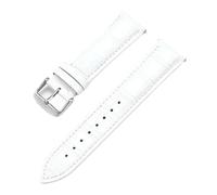 LQXHZ Rindsleder Echtlederarmband 12 13 14 15 16 17 18 19 20 21 22 23 24 26mm Release Universal Uhrenarmband(White,16mm)