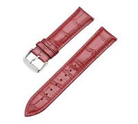 LQXHZ Rindsleder Echtlederarmband 12 13 14 15 16 17 18 19 20 21 22 23 24 26mm Release Universal Uhrenarmband(Red,13mm)