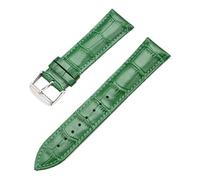LQXHZ Rindsleder Echtlederarmband 12 13 14 15 16 17 18 19 20 21 22 23 24 26mm Release Universal Uhrenarmband(Green,23mm)