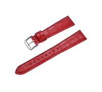 LQXHZ Schnellverschluss, Klassisches Bambus-Lederarmband, Neue Lederarmbänder For Herren Und Damen, 16 Mm, 18 Mm, 19 Mm, 20 Mm, 21 Mm, 22 Mm(Red,18mm)