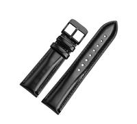 LQXHZ Schnellverschluss Vintage Glänzendes Rindsleder Uhrenarmband 20mm 22mm Schwarz Grün Blau Braun Lederarmband Armband(Black black black,22mm)