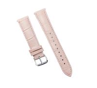 LQXHZ Uhrenarmbänder aus echtem Leder 12/14/16/18/20/22/24 mm Uhrenarmband Stahldornschließe Hochwertiges Handgelenksgurtarmband(Pink,12mm)