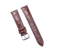 LQXHZ Uhrenarmbänder aus echtem Leder 12/14/16/18/20/22/24 mm Uhrenarmband Stahldornschließe Hochwertiges Handgelenksgurtarmband(Brown,22mm)