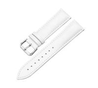 LQXHZ Uhrenarmbänder aus echtem Leder 12 mm 13 mm 14 mm 15 mm 16 mm 17 mm 18 mm 19 mm 20 mm 21 mm 22 mm 23 mm 24 mm Herren-Uhrenarmbänder(White,19mm)