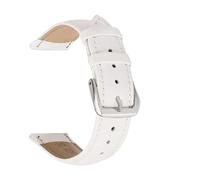 LQXHZ Uhrenarmbänder Echtleder Uhrenarmband 14mm 16mm 18mm 20mm 22mm Gürtel Grün Rosa Weiß Riemen(White,14mm)