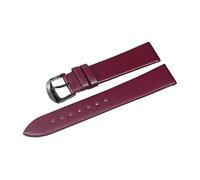 LQXHZ Uhrenarmband Aus Kalbsleder, 12 Mm, 14 Mm, 16 Mm, 18 Mm, 20 Mm, 22 Mm, Echtes Lederarmband Mit Silberner Dornschließe(Purple-BK,14mm)