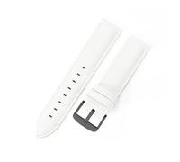 LQXHZ Uhrenarmband Damen Hochwertiges Echtlederarmband 12/13mm 14mm 17mm 18mm 19mm 20mm 22mm Herren(White-Black,14mm)